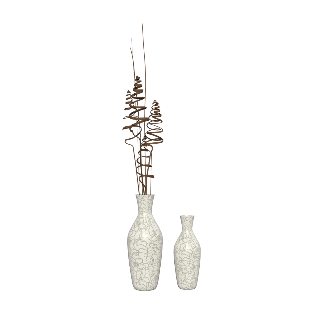 jarra com flores secas